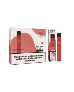 Elf Bar Strawberry Ice 600 Puff, 20mg, Pack of 10