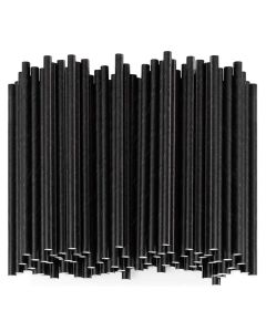 Biozolve Biodegradable Jumbo Paper Straw 200mm X 6mm 250pk - Black