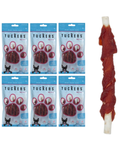 TUCKERS MEAT Duck Breast & Wheat Stick for Dogs Pack of 6 x 60g – Rawhide Free, High Protein Treat – Suitable for All Sizes – Best Before 31/08/2025