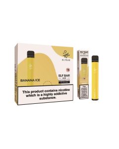 Elf Bar Banana Ice 600 Puff, 20mg, Pack of 10