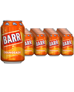 Barr Sparkling Orange Flavour Soft Drink with Sweeteners PMP 330ml x 24 - Best Before: Dec 2025