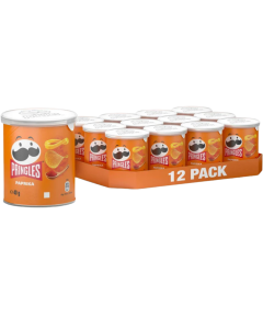 Pringles Paprika Flavour Crisps 40g - Pack of 12 - Savoury Snack