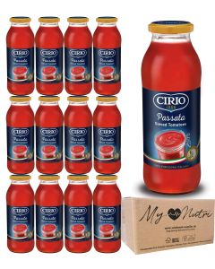 Cirio Passata Sieved Tomatoes in Glass Bottles 100% Italian 700g x 12