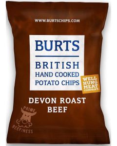Burts Potato Chips Devon Roast Beef Crisps 40g x 20