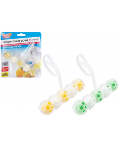 Toilet Bowl Clip-On Cleaner 5 Powerball's with Air Freshener  - Assorted Fragrances (Lemon or Pine)