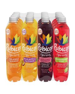 Rubicon Sparkling Spring Water With Fruit Juice Mixed Pack  500ml x 16