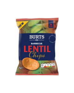 Burts Lentil Chips BBQ 20gr x 16 Best Before 11.10.2022