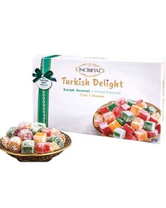 Incibeyaz Mixed Flavored Turkish Delight 400g - Halal & Gluten Free