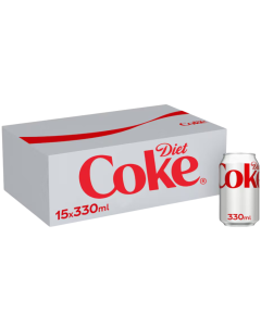 Diet Coke Can 330ml x 15 Best Before 30/04/2025