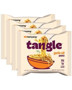 Samyang Tangle Garlic Oil Pasta - Pack of 4 x 15g - Quick, Aromatic & Delicious