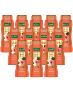 KOMILI Rich Aroma Peace & Calm Shower Gel Amber & White Jasmine - Pack of 12 x 500ml - Long Lasting