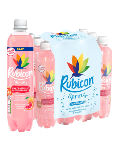 Rubicon Spring Pink Grapefruit & Blood Orange Sparkling Water with Real Fruit Juice PMP 500mlx 12