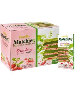 Beyoğlu Matchic Strawberry Matcha Chocolate Box - Pack of 6 x 95g - Matcha Fusion Chocolate