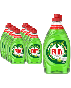Fairy Apple Washing Up Liquid – Pack of 10 x 320ml - Clean & Fresh Scent - Tough on Grease, Gentle on Hands