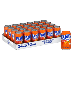 Wholesale Supplier Fanta Orange Zero Sugar Multi-Pack 330ml x 24
