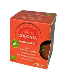 Colonia Imuno Mix 270g - Bio Polyfloral Honey, Raw Pollen, Sea Buckthorn Juice & Propolis