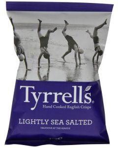 Tyrrells Lightly Sea Salted Hand Cooked Crisps 40g x 24