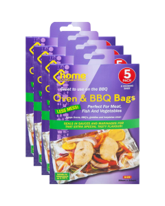 Oven & BBQ Cooking Bags – Pack of 20 (4x5pk), 30cm x 20cm – Microwave & Oven Safe – Ideal for Meat, Poultry, Fish & Vegetables, Home Connection