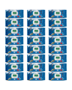 KOMILI Ocean Breeze Wet Cleaning Wipes - Pack of 24 x 90 (2160 Wipes) - Olive Oil, Soft Honeycomb Texture, Dermatologically Tested, pH-Balanced