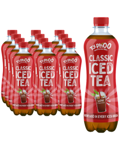 Typhoo Classic Iced Tea Bottle 500ml - Pack of 12 - Low Calorie, Smooth and Sweetened