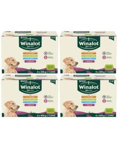 Winalot Classics Mixed in Jelly Wet Dog Food PMP Cans - Pack of 24 (4X6pk) x 400g - Chicken, Lamb & Turkey and COD
