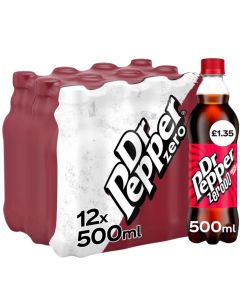 Dr Pepper Zero 500ml x 12 PMP£1.35 Best before 30.04.2025