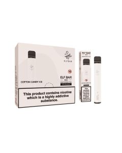 Elf Bar Cotton Candy Ice 600 Puff, 20mg, Pack of 10