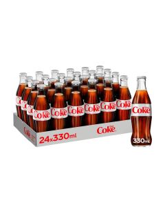 Diet Coke Glass Bottles 330ml x 24 Best Before 31/01/2025