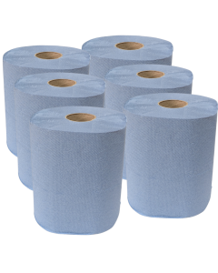 Blue Roll Centrefeed Premium 2Ply Kitchen Roll Pack of 6 x 100mt, 176mm