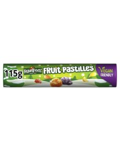 Rowntree's Fruit Pastilles Vegan Friendly Giant Tube 115g x 15 BBE 08/23
