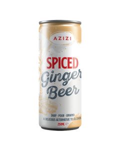 Azizi Spiced Ginger Beer Low Calorie, Vegan 250ml x 24