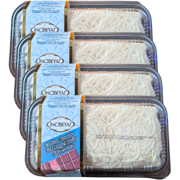 Incibeyaz White Cotton Candy For Angel Hair Chocolate 250G x 4