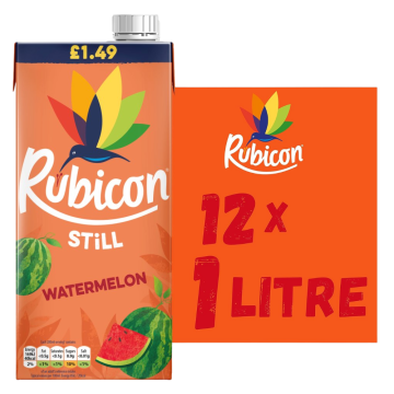 Rubicon Watermelon Still Juice PMP 1L x 12 - Best Before: September 2025