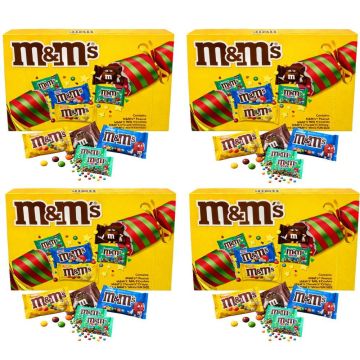 M&M'S Milk Chocolate Selection Box 548g - Pack of 20 - Includes: 4x M&M'S Peanuts, 4x M&M'S Crispy, 4x M&M'S Chocolate Fun Size, 8x M&M'S Minis Fun Size