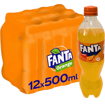Fanta Orange Bottles 500ml x 12, Best Before: 30/11/2025