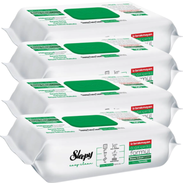 Sleepy Easy Clean Surface Cleaning Wipes & Towels with White Soap Scented - 4 x 100 (400 Sheets)