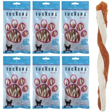 TUCKERS MEAT Duck & Cod Twists for Dogs Pack of 6 x 60g – Rawhide Free, High Protein Treat – Suitable for All Sizes – Best Before 31/08/2025