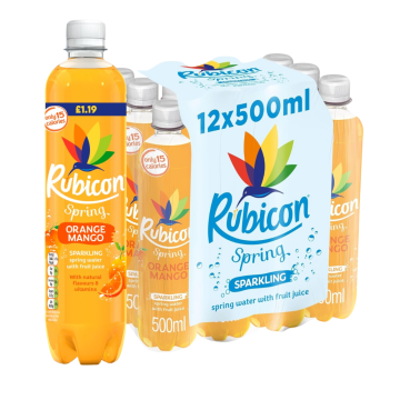 Rubicon Spring Orange Mango Sparkling Water with Real Fruit Juice PMP 500ml x 12