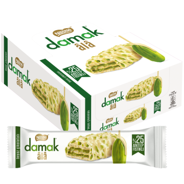 Nestle Damak Ala Pistachio White Chocolate Coated Wafer 30g x 12