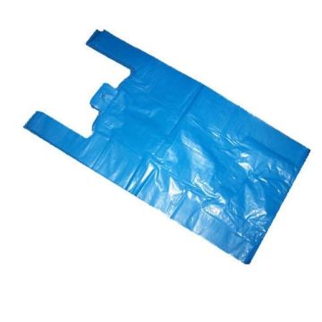 Blue Recycled Vest Carrier Bags 11x17x21 Inches x (20 x 100pcs) Boxed 2000