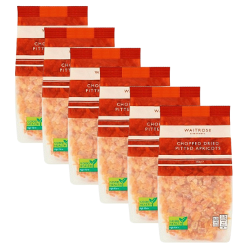 Waitrose Chopped Dried Pitted Apricots 250g x 6 Best Before Jan/2025