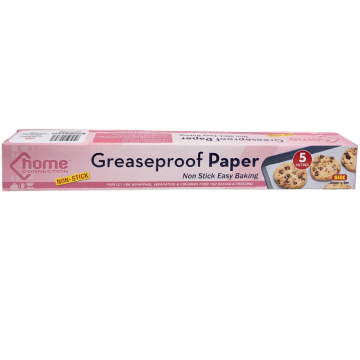 Non-Stick Greaseproof Paper 30cm x 5m, Perfect for Baking, Wrapping, Separating & Covering Food & Freezing - Home Connection