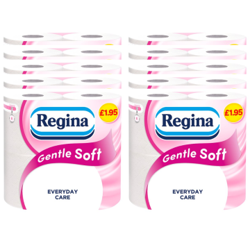 Regina Gentle Soft 3 Ply Toilet Tissue PMP - 10 x 4 Rolls (40Rolls) - Everyday Care