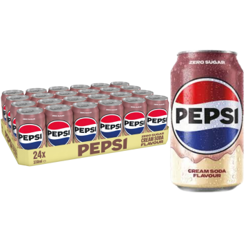 Pepsi Cream Soda Flavour Zero Sugar Can 330ml x 24