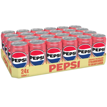 Pepsi Zero Sugar Strawberries 'N' Cream Flavour 330ml x 24