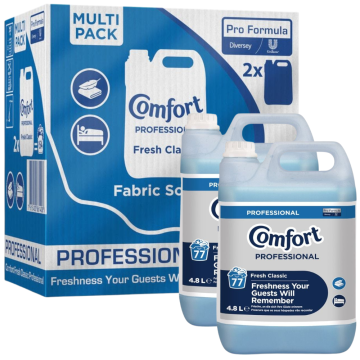 Comfort Professional Fresh Classic Fabric Softener 154 Washes (2 x 77 Washes) - Pack of 2 x 4.8L Multi Pack - For Long Lasting