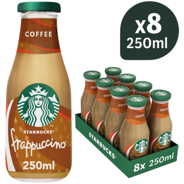 Starbucks Frappuccino Coffee Flavor Drink - Pack of 8 x 250ml - Best Before: 02/01/26