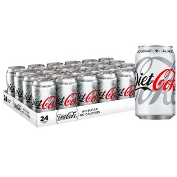 Diet Coke GB Can - Pack of 24 x 330ML - No Sugar, No Calories Beverage, Best Before: 26/02/2026