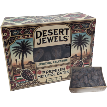 Premium Medjool Dates Palestinian Product Desert Jewels 908g - Best Before: 29/10/2025