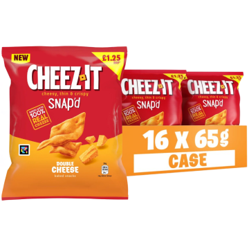 Cheez-It Double Cheese Thin & Crispy Baked Snacks PMP - Pack of 16 x 65g - BBE : 09/09/2025